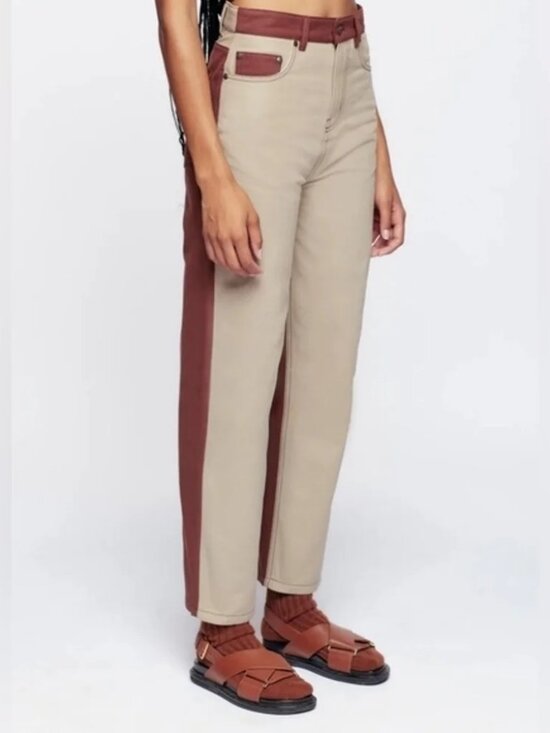 KOTN Pants - KOTN Indus 2-Tone Pant in Dune/Umber (100% Cotton)